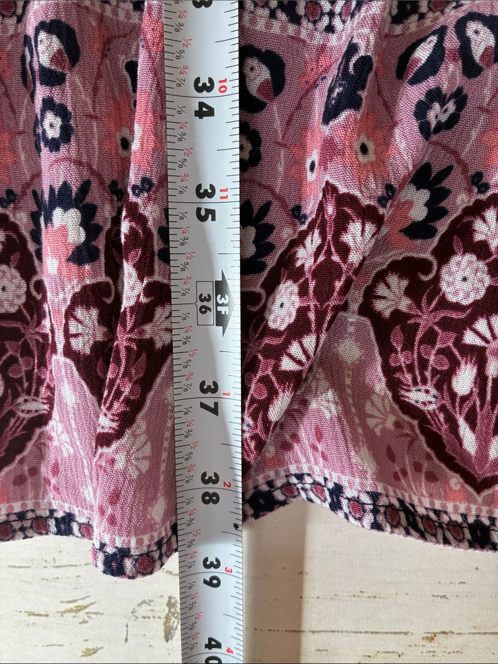 Knox Rose Navy & Pink Floral/Paisley Patterned V-Neck Dress, size XL, NWT - Picture 16 of 16